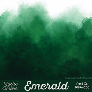 Emerald Mystic Ombre fabric by V and Co. from Moda 10876-200