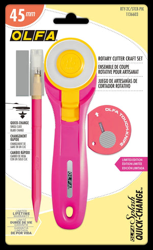 OLFA Pink 45mm cutter & craft knife set
