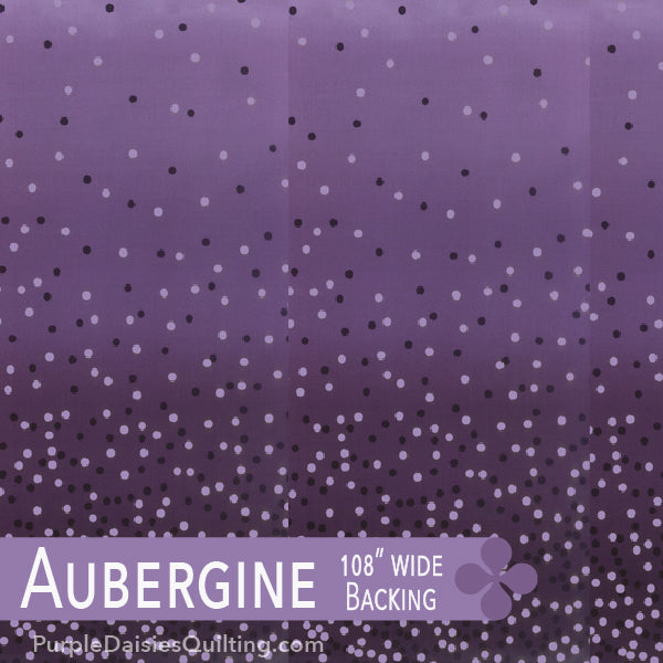 Aubergine - 108" wide Ombre Confetti - Half Yard - 11176-224
