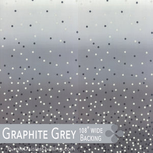 Graphite Grey - 108" wide Ombre Confetti - Half Yard - 11176-13