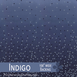 Indigo - 108" wide Ombre Confetti - Half Yard - 11176-225