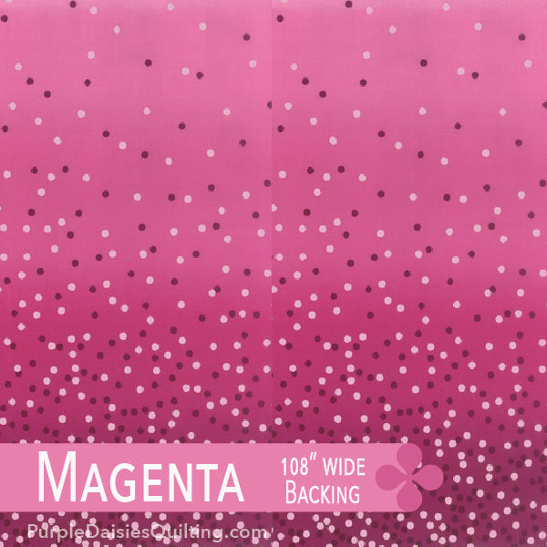 Magenta - 108" wide Ombre Confetti - Half Yard - 11176-201