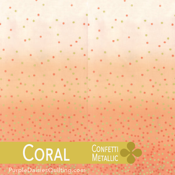 [PREORDER] Coral - BEST Ombre Confetti - Half Yard - 10807-221
