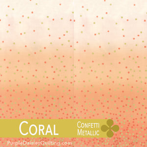 Coral - BEST Ombre Confetti - Half Yard - 10807-221