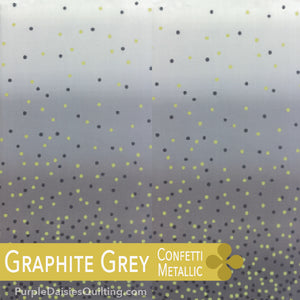 Graphite Grey - Ombre Confetti - Half Yard - 10807-13