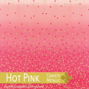 Hot Pink - Ombre Confetti - Half Yard - 10807-14