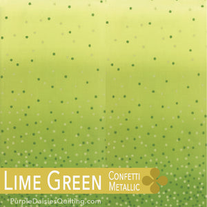 Lime Green - BEST Ombre Confetti - Half Yard - 10807-18