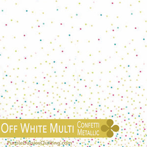 Off White Multi - BEST Ombre Confetti - Half Yard - 10807-333