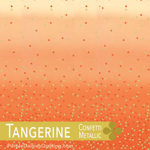 Tangerine - Ombre Confetti - Half Yard - 10807-311