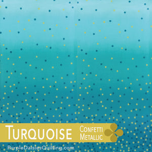 Turquoise - BEST Ombre Confetti - Half Yard - 10807-209