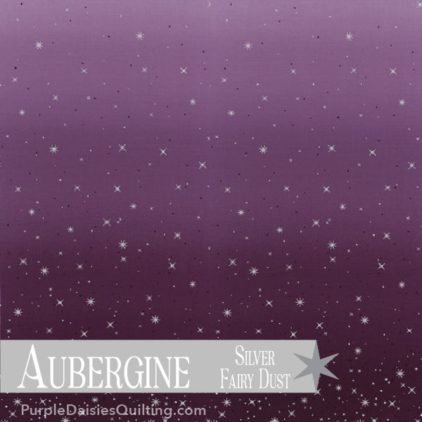 Aubergine - Ombre Fairy Dust - Half Yard - 10871-224