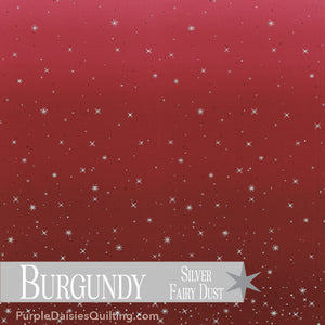 Burgundy - Ombre Fairy Dust - Half Yard - 10871-317