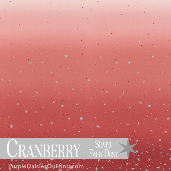 Cranberry - Ombre Fairy Dust - Half Yard - 10871-318