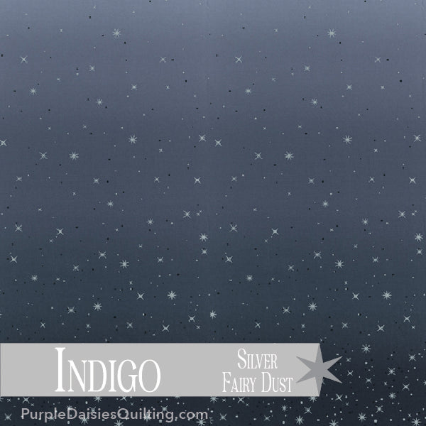 Indigo - Ombre Fairy Dust - Half Yard - 10871-225