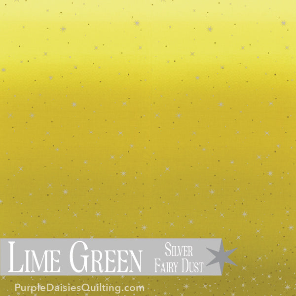 Lime Green - Ombre Fairy Dust - Half Yard - 10871-18