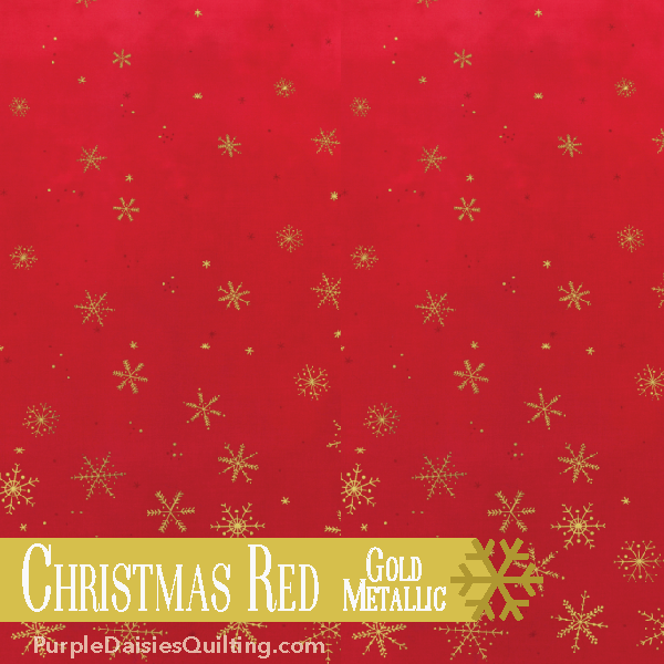 Christmas Red - Ombre Flurries - Half Yard - 10874-430MG