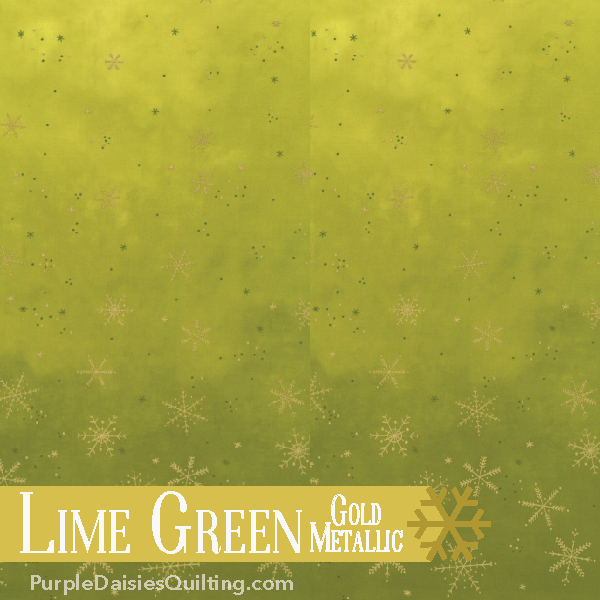 Lime Green - Ombre Flurries - Half Yard - 10874-18MG