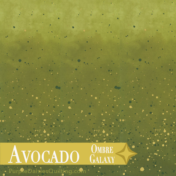 Avocado - Ombre Galaxy - Half Yard - 10873-52