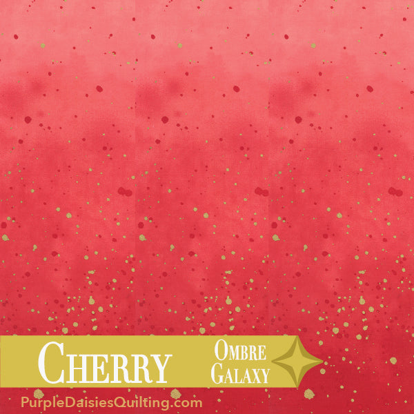 Cherry - Ombre Galaxy - Half Yard - 10873-314