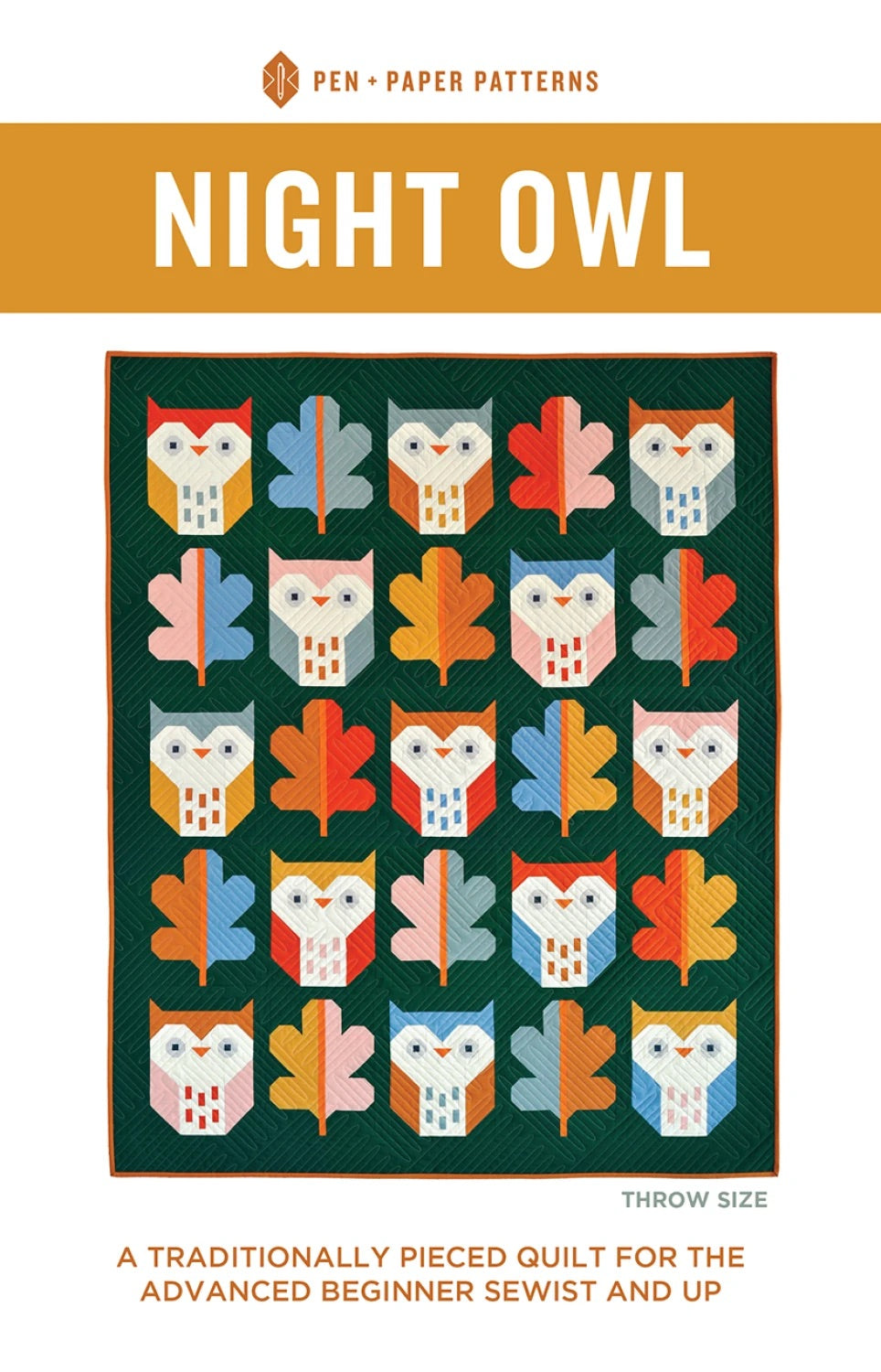 Night Owl quilt pattern by Pen + Paper Patterns