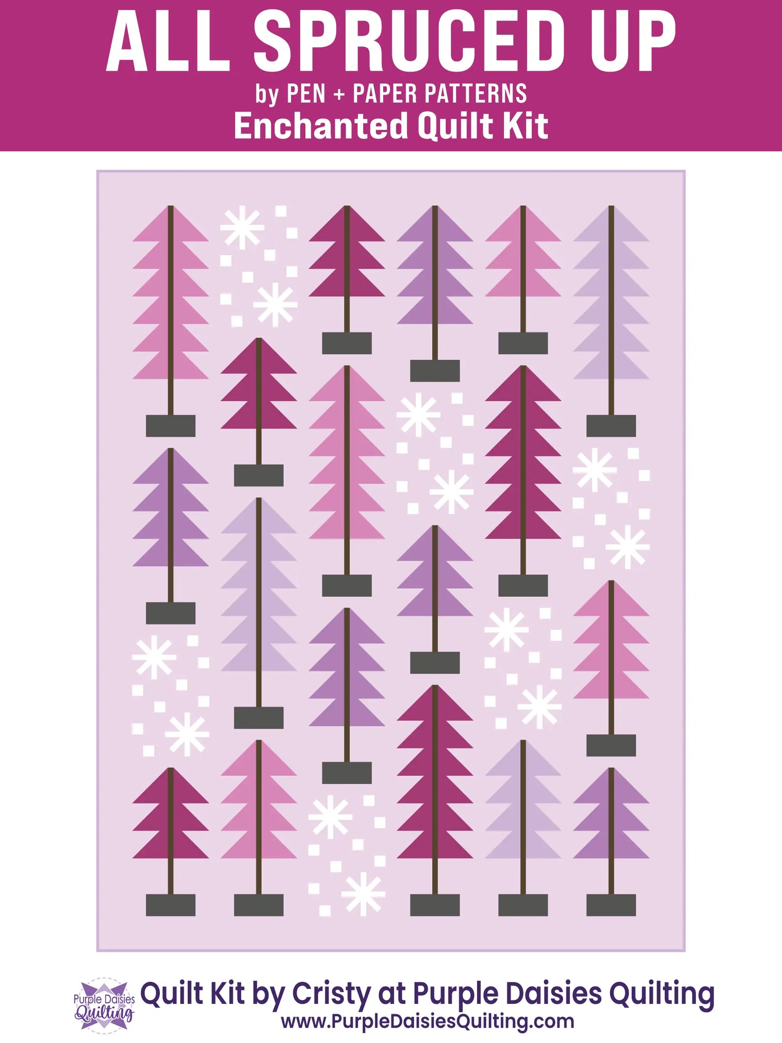 All Spruced Up quilt pattern by Pen + Paper Patterns quilt kit with PURE Solids by Art Gallery Fabrics