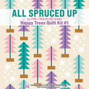 All Spruced Up quilt pattern by Pen + Paper Patterns quilt kit with PURE Solids by Art Gallery Fabrics
