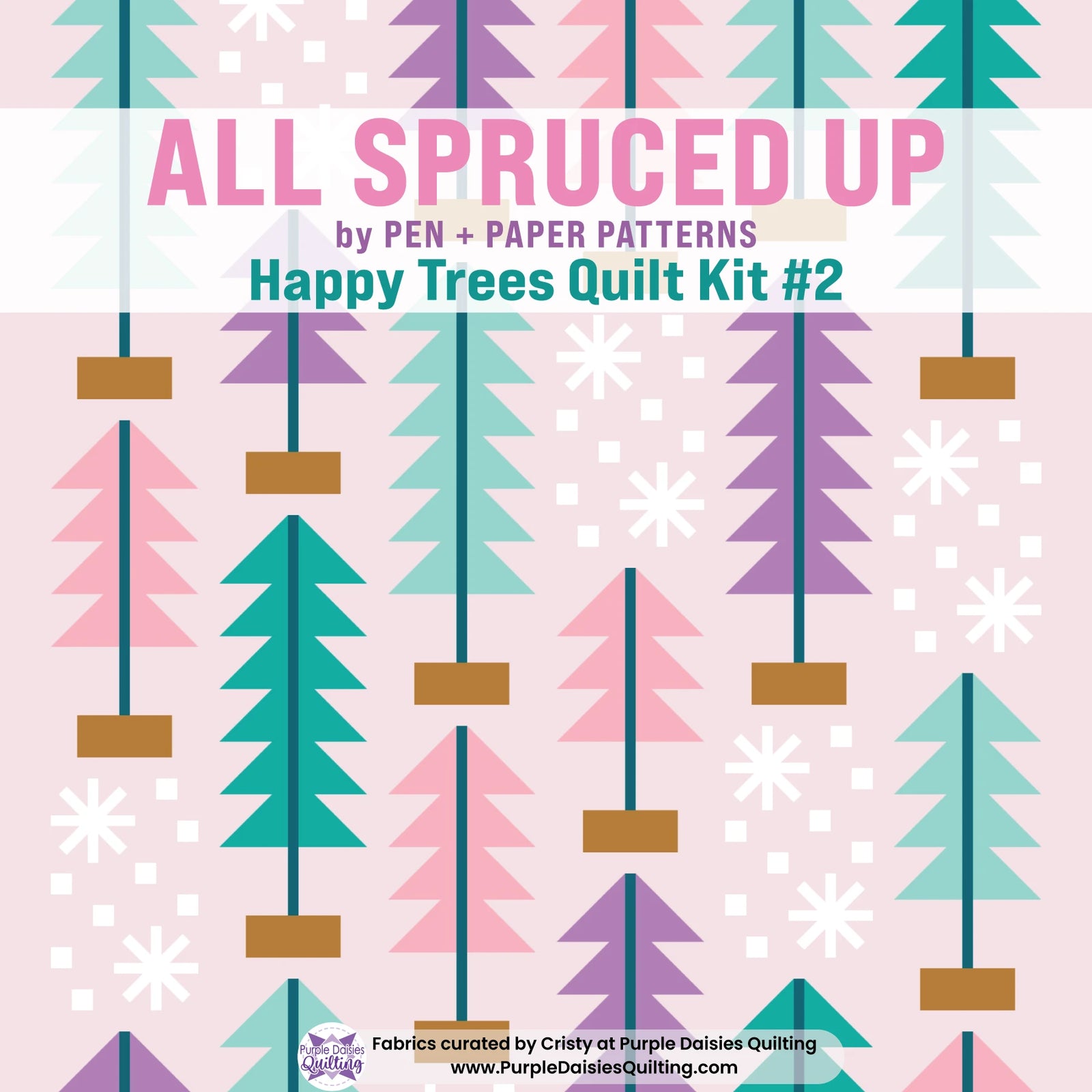 All Spruced Up quilt pattern by Pen + Paper Patterns quilt kit with PURE Solids by Art Gallery Fabrics