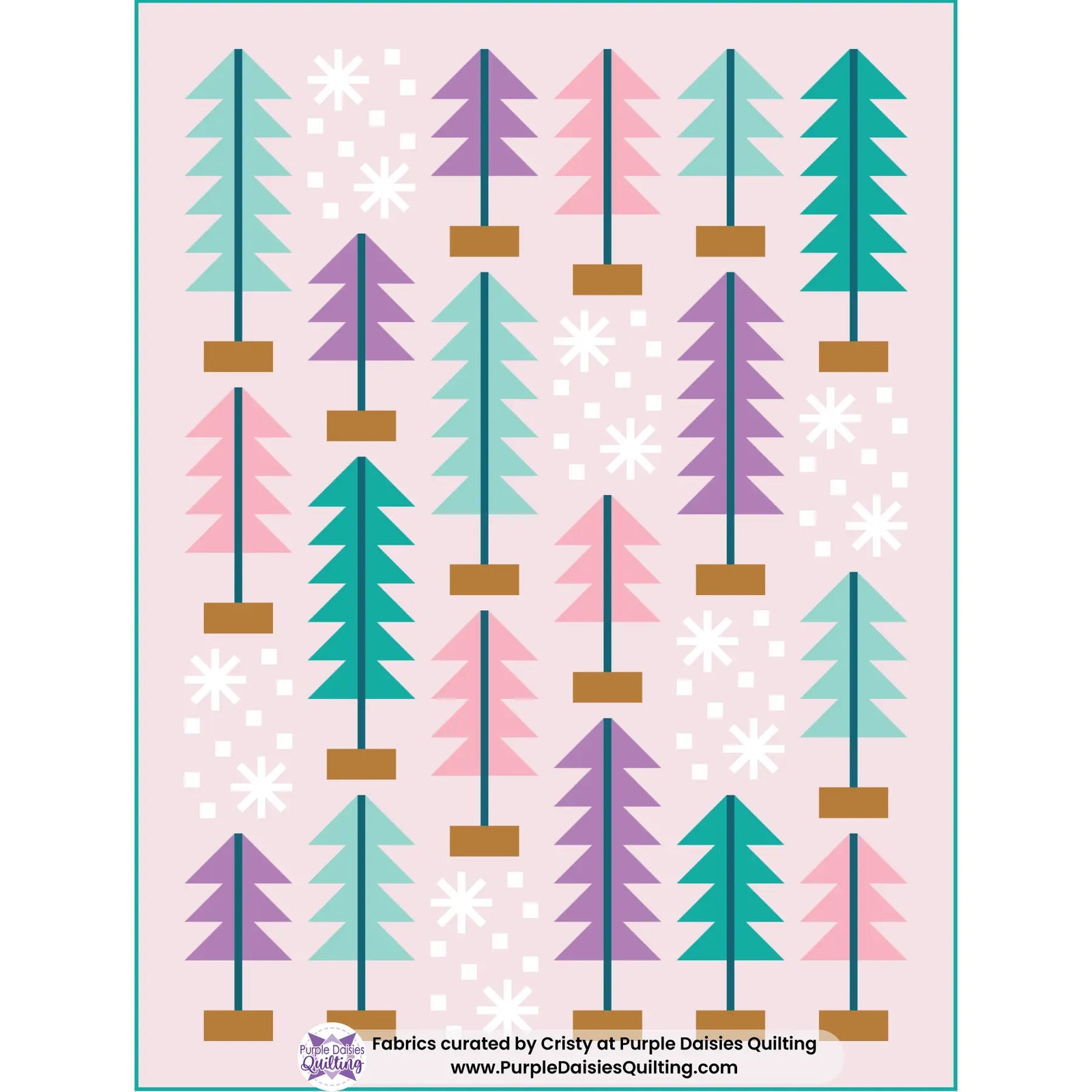 All Spruced Up quilt pattern by Pen + Paper Patterns quilt kit with PURE Solids by Art Gallery Fabrics