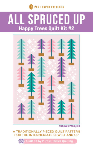 All Spruced Up quilt pattern by Pen + Paper Patterns quilt kit with PURE Solids by Art Gallery Fabrics