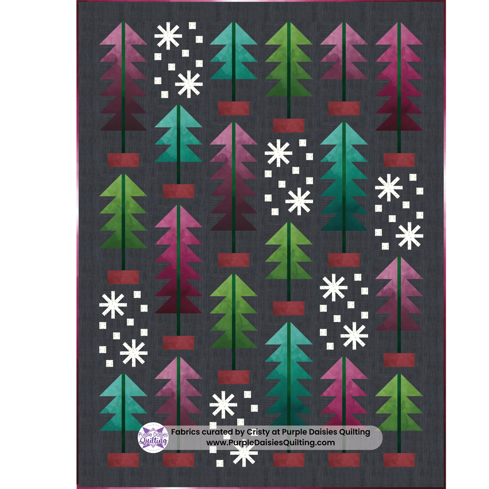 All Spruced Up quilt pattern by Pen + Paper Patterns quilt kit with Mystic Ombre fabrics by V and Co. for Moda