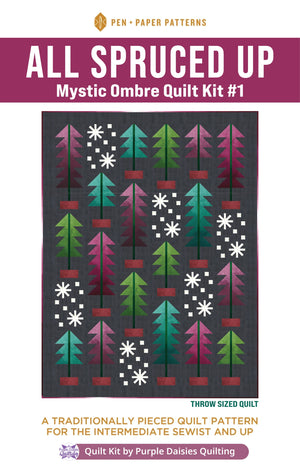 All Spruced Up quilt pattern by Pen + Paper Patterns quilt kit with Mystic Ombre fabrics by V and Co. for Moda