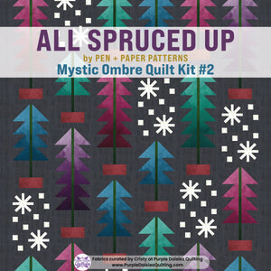 All Spruced Up quilt pattern by Pen + Paper Patterns quilt kit with Mystic Ombre fabrics by V and Co. for Moda