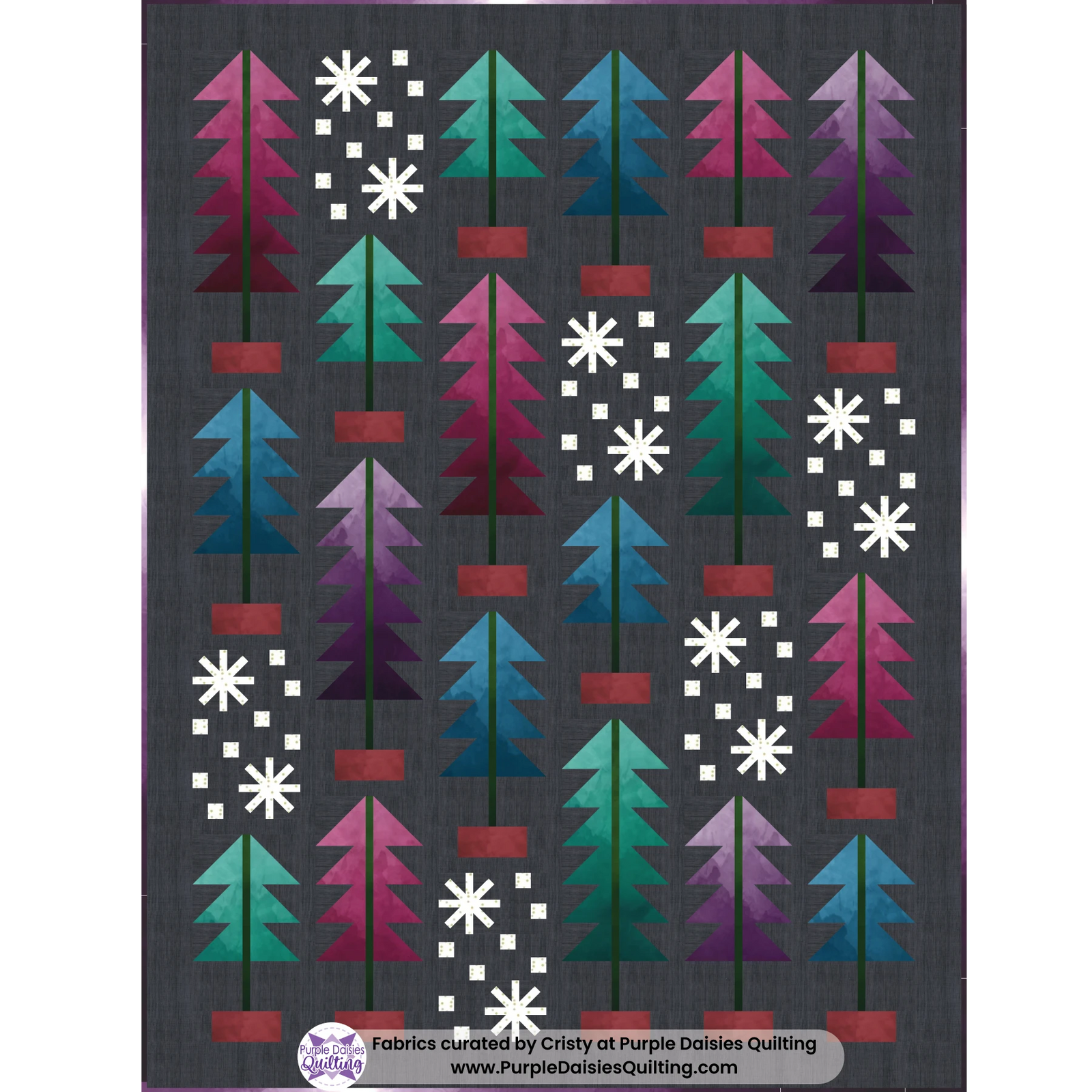 All Spruced Up quilt pattern by Pen + Paper Patterns quilt kit with Mystic Ombre fabrics by V and Co. for Moda