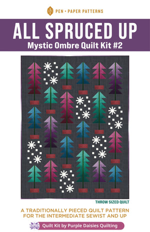 All Spruced Up quilt pattern by Pen + Paper Patterns quilt kit with Mystic Ombre fabrics by V and Co. for Moda