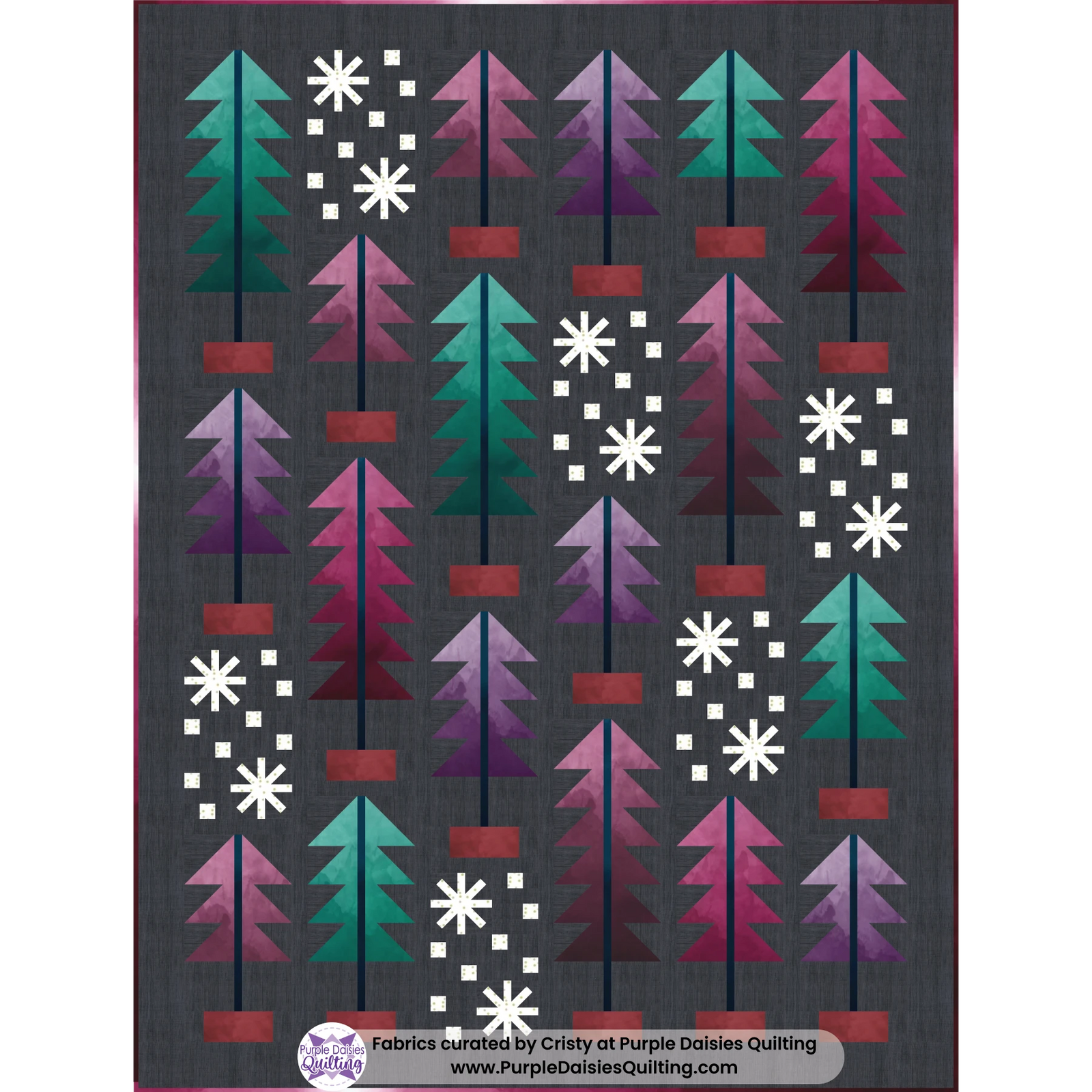 All Spruced Up quilt pattern by Pen + Paper Patterns quilt kit with Mystic Ombre fabrics by V and Co. for Moda