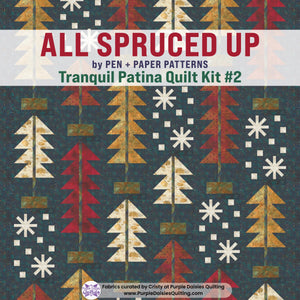 All Spruced Up quilt pattern by Pen + Paper Patterns quilt kit with Tranquil Patina fabrics by Debbie addy for Moda