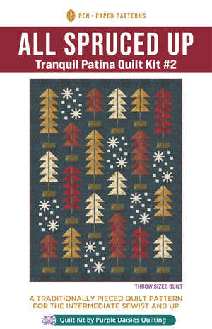 All Spruced Up quilt pattern by Pen + Paper Patterns quilt kit with Tranquil Patina fabrics by Debbie addy for Moda