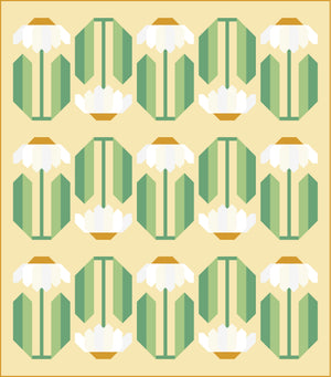 Everbloom quilt pattern and quilt kit fabrics by Pen + Paper Patterns