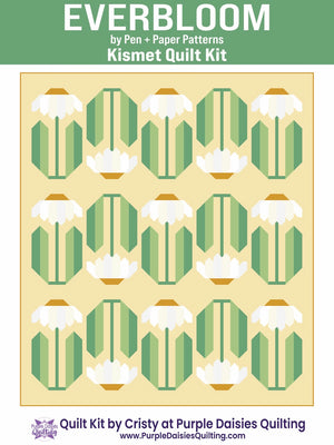 Everbloom quilt pattern and quilt kit fabrics by Pen + Paper Patterns