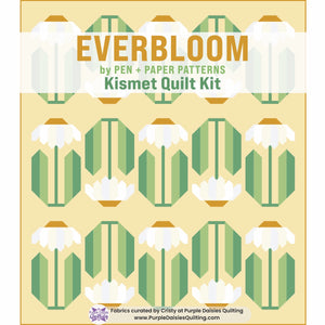 Everbloom quilt pattern and quilt kit fabrics by Pen + Paper Patterns