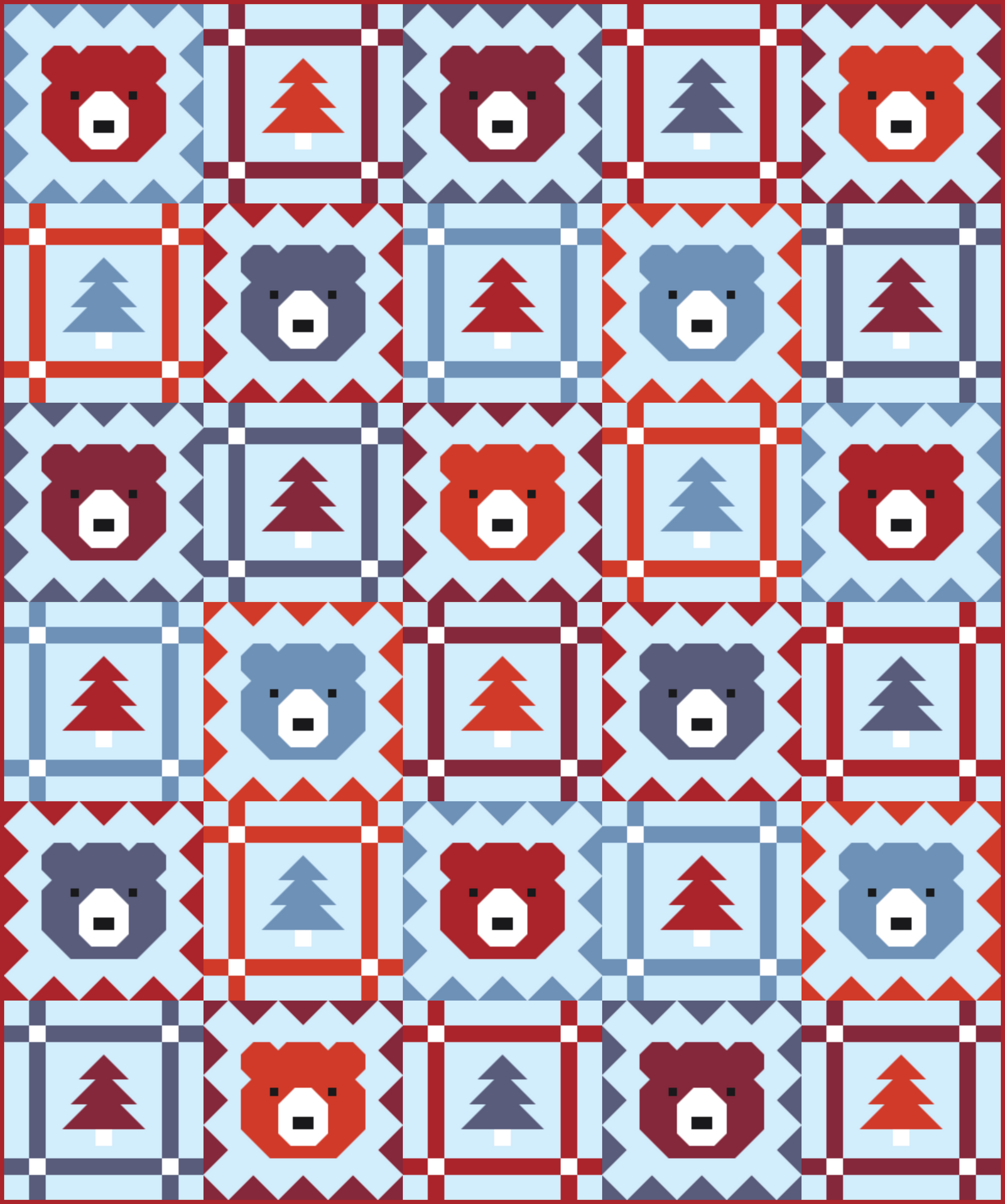 Grizzly Grove by Pen + Paper Patterns quilt kit by Purple Daisies Quilting