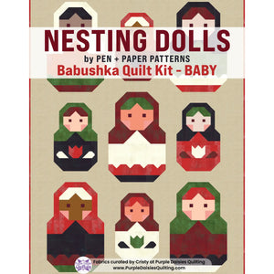 Nesting Dolls quilt pattern by Pen + Paper Patterns quilt kit with PURE Solids by Art Gallery Fabrics