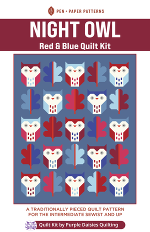 Night Owl by Pen + Paper Patterns quilt kit by Purple Daisies Quilting