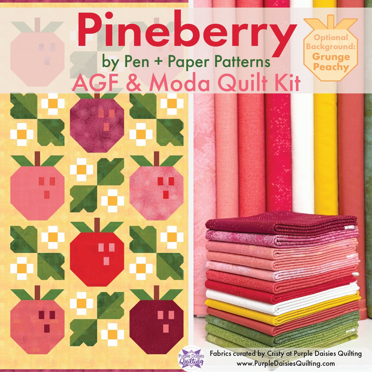Pineberry by Pen + Paper Patterns with quilt kit fabrics