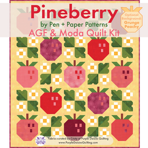 Pineberry by Pen + Paper Patterns with quilt kit fabrics from Moda and Art Gallery Fabrics