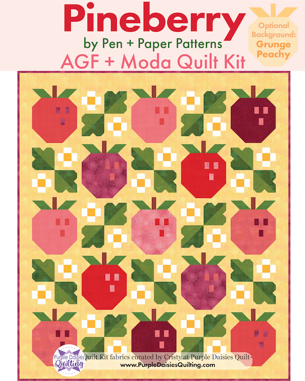 Pineberry by Pen + Paper Patterns with quilt kit fabrics