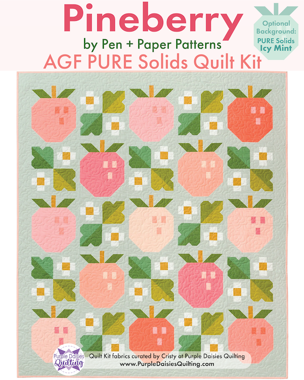 Pineberry • PURE Solids Quilt Kit • by Pen + Paper Patterns