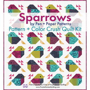 Sparrows Quilt by Pen + Paper Patterns with Color Crush fabrics by V and Co.
