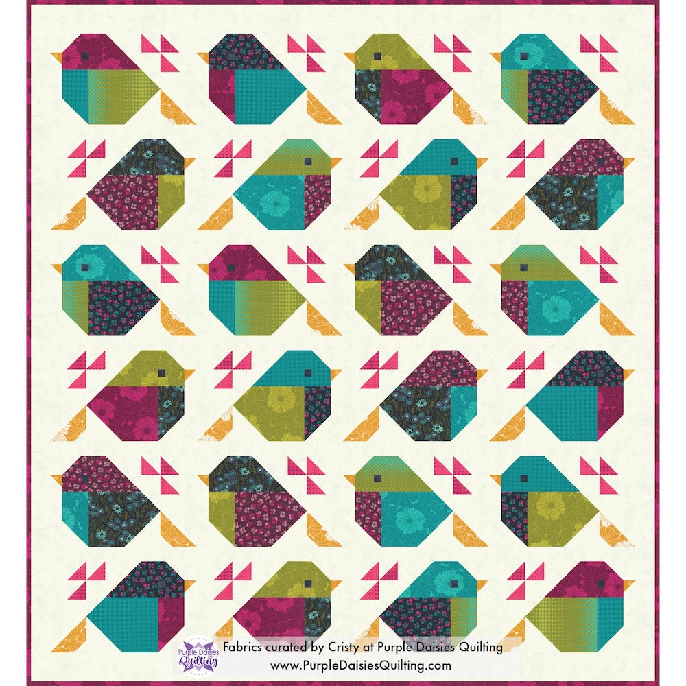 Sparrows Quilt by Pen + Paper Patterns with Color Crush fabrics by V and Co.