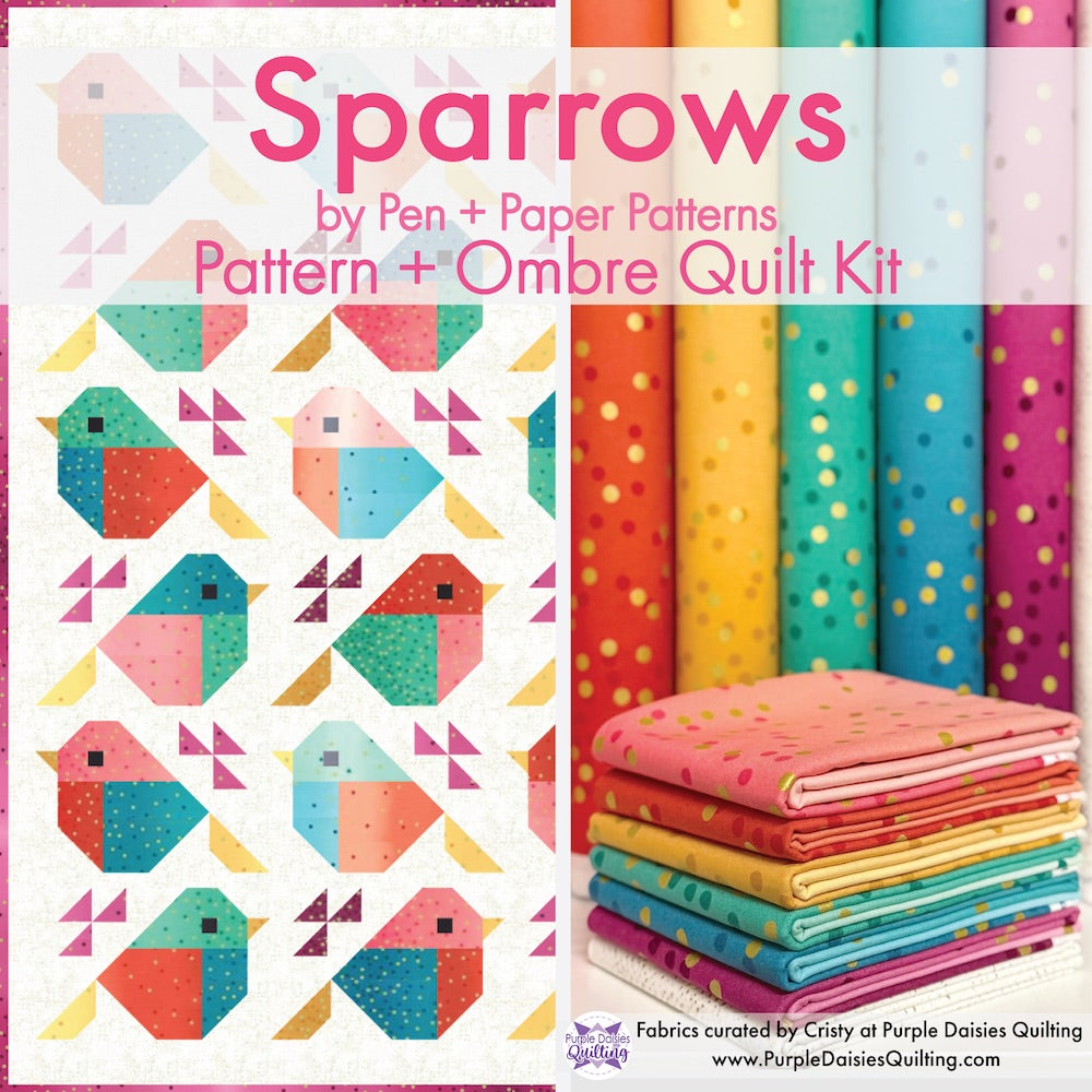 Sparrows • Springtime Quilt Kit • by Pen + Paper Patterns